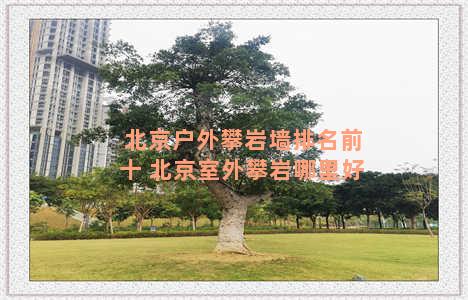 北京户外攀岩墙排名前十 北京室外攀岩哪里好